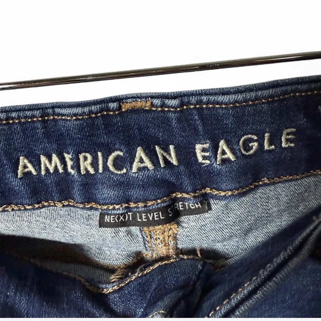 American Eagle Next Level Stretch Jegging Size 4 Regular Dark Wash Skinny Fit - Image 3
