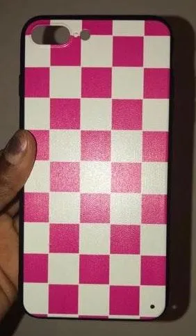 iPhone 8 Plus Rose Checkered Case - Image 2