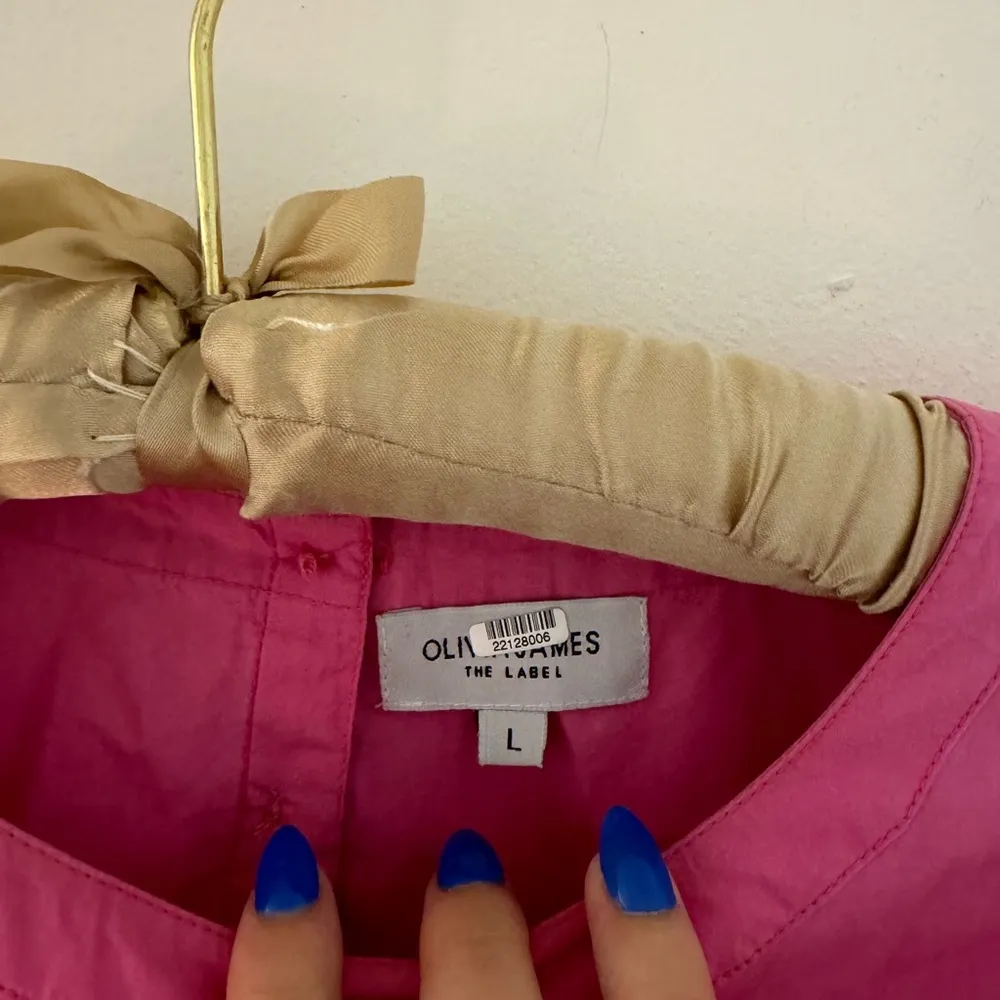 olivia james the label short sleeve hot pink shirt size L Size L - Image 4