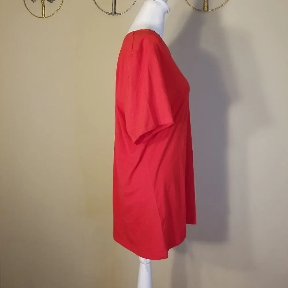 NWT! Womens Majestic MLB Red Washington Nationals Tee XXL - Image 4