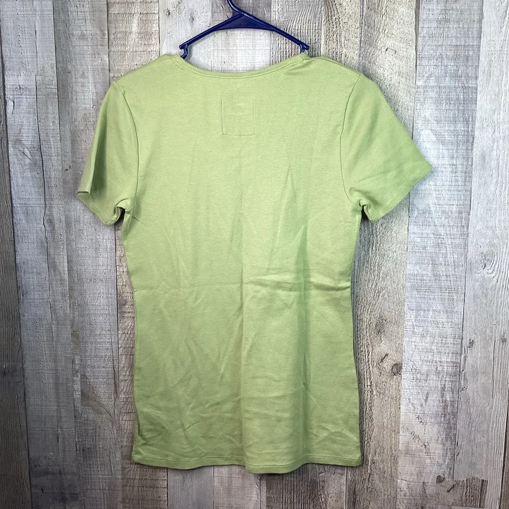 Nautica Sleepwear Size Small Short Sleeve Crewneck Sleep Top Lime Green … - Image 2