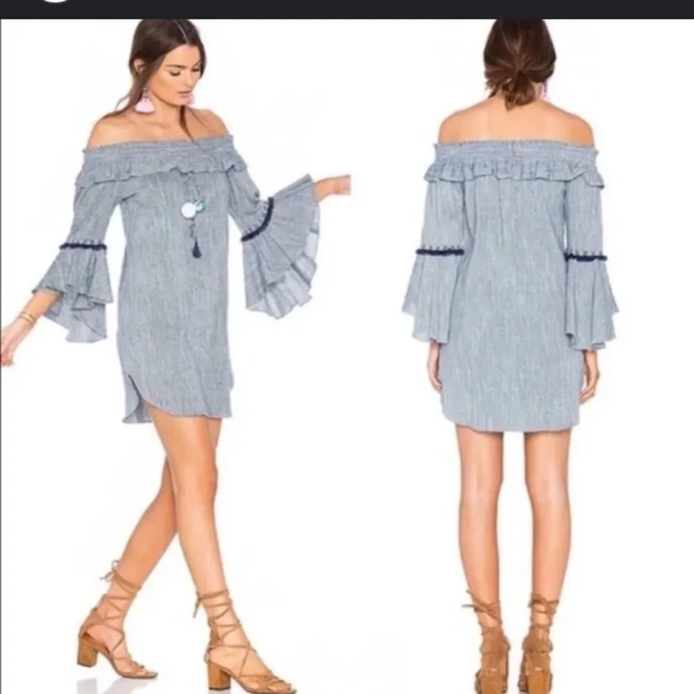 Off-Shoulder Misa Los Angeles Vanessa boho dress resort embroidered revolve $200 - Image 2