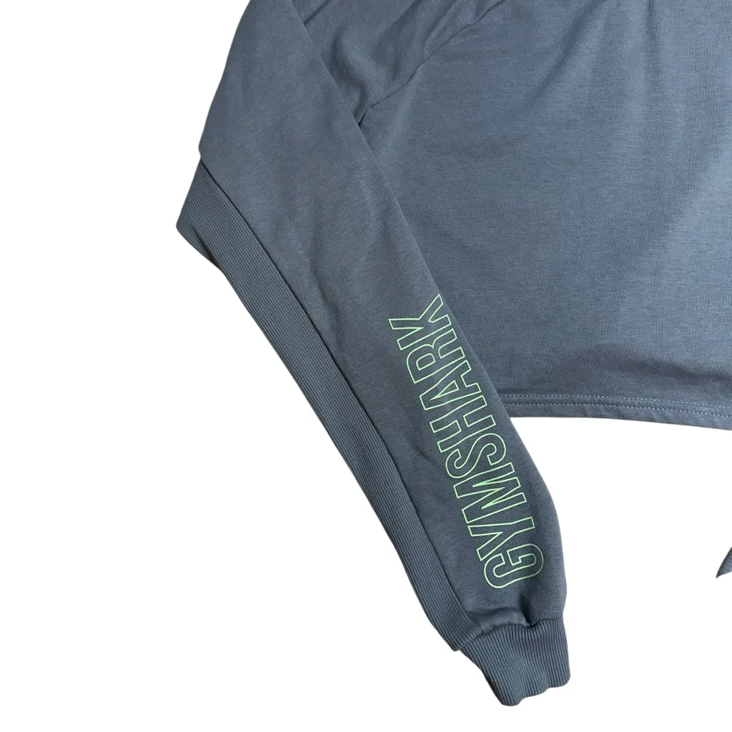 Gymshark Stone Grey Long Sleeve Cropped Sweater Womens L - Image 7