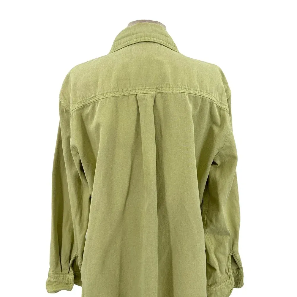 Aritzia Wilfred Free Nova Button Up‎ Top Shacket in Birch Green Size Medium - Image 8