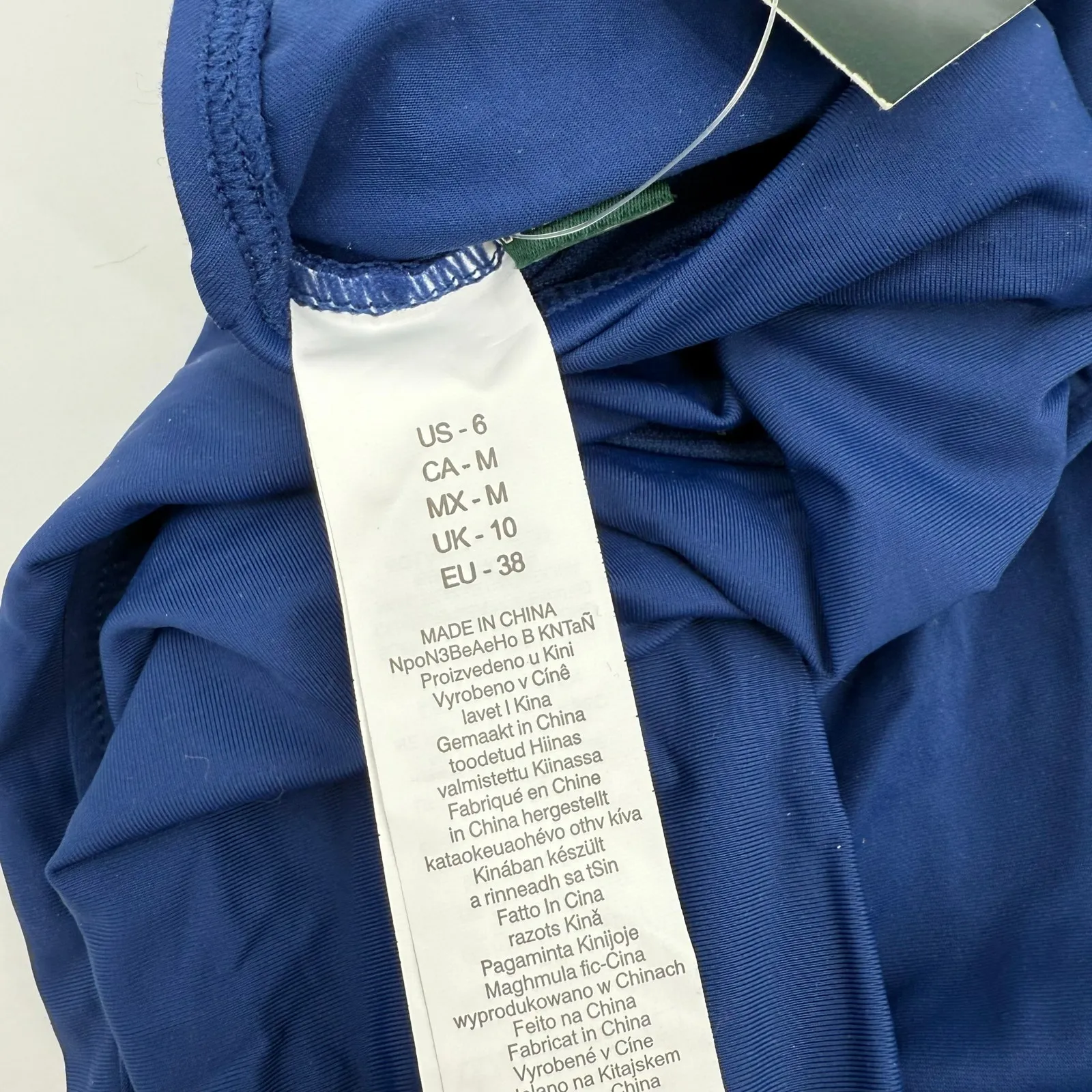 LAUREN RALPH LAUREN Bikini Bottom SZ 6 NWT Indigo Blue Beach Club Wide Shirred - Image 8