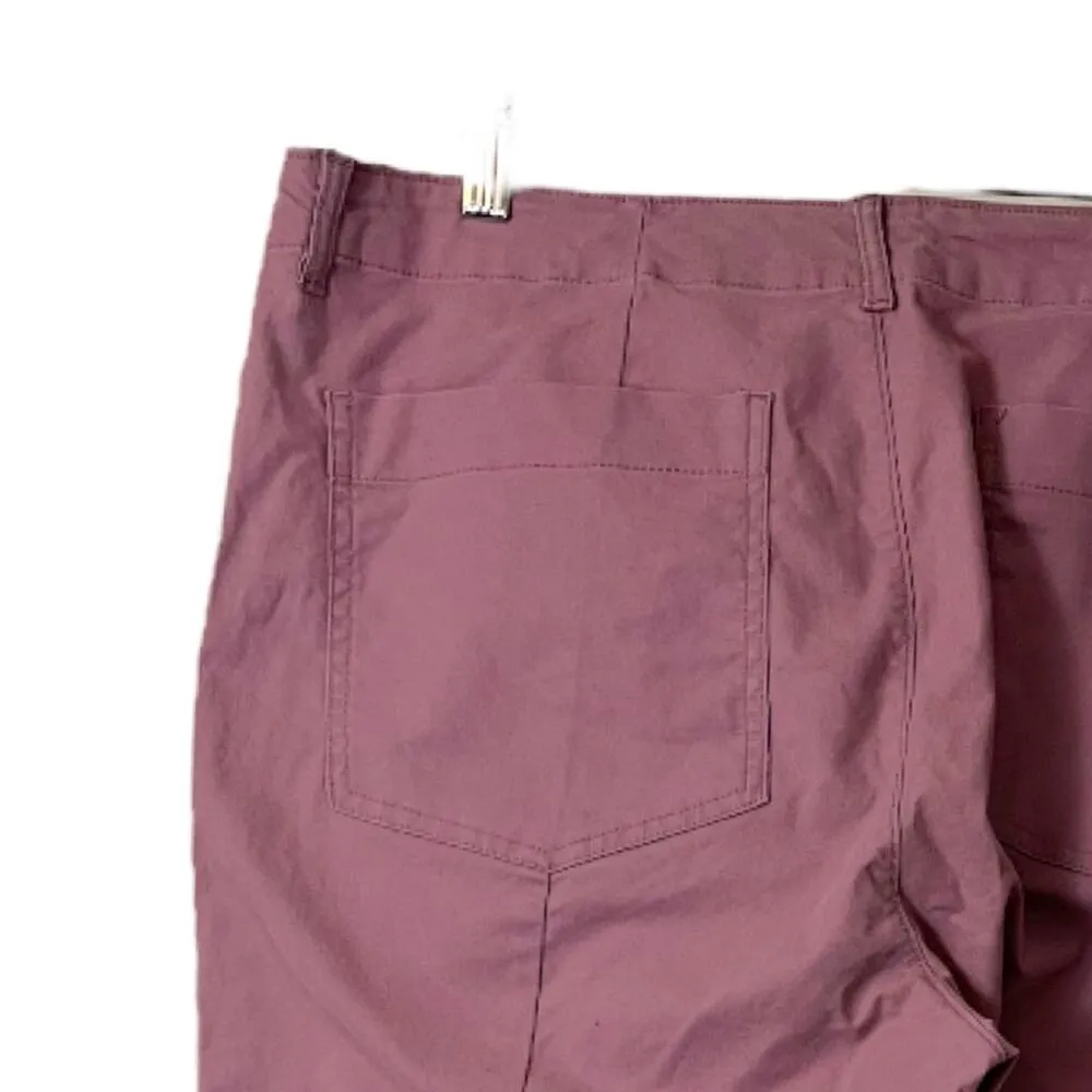 Old Navy Pants Utility Straight Leg Raw Hem Cargo Casual Pink Women’s 14 Plus - Image 6