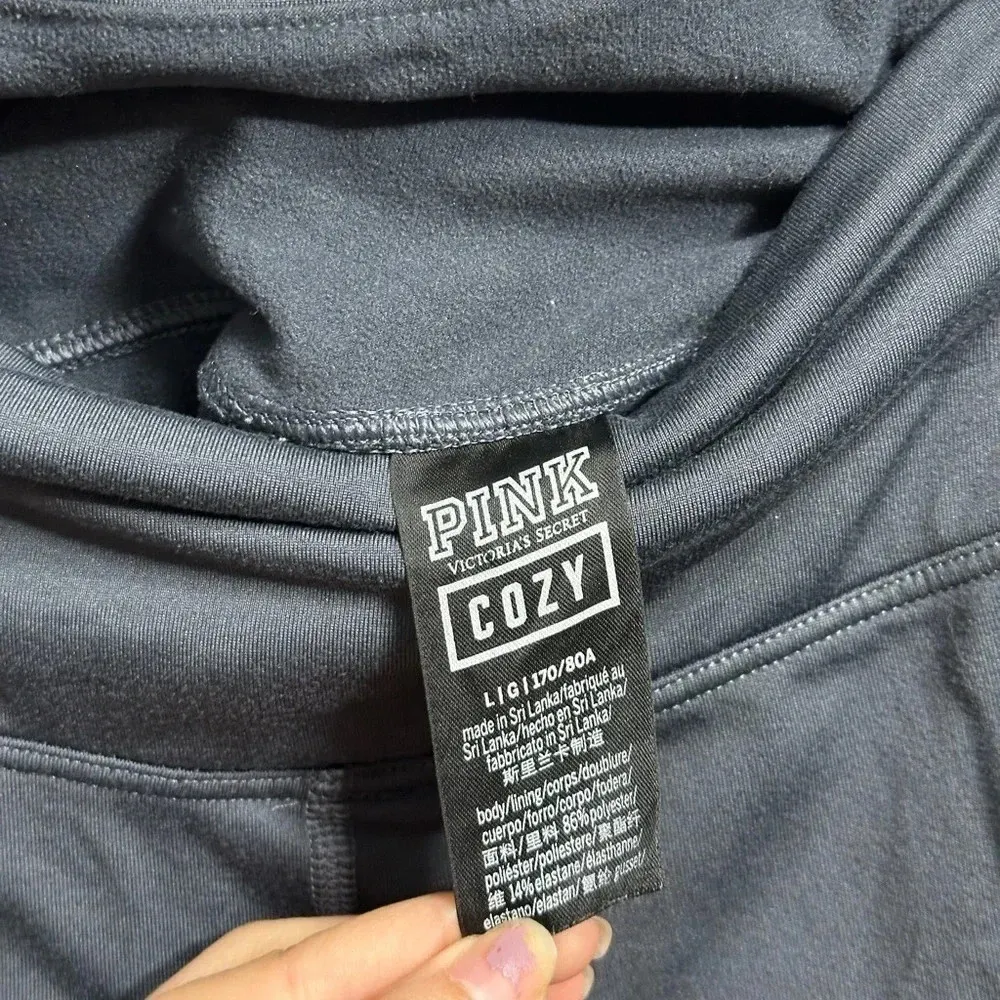 Pink Victoria’s Secret Women Gray Cozy Active Leggings Size Large. - Image 7