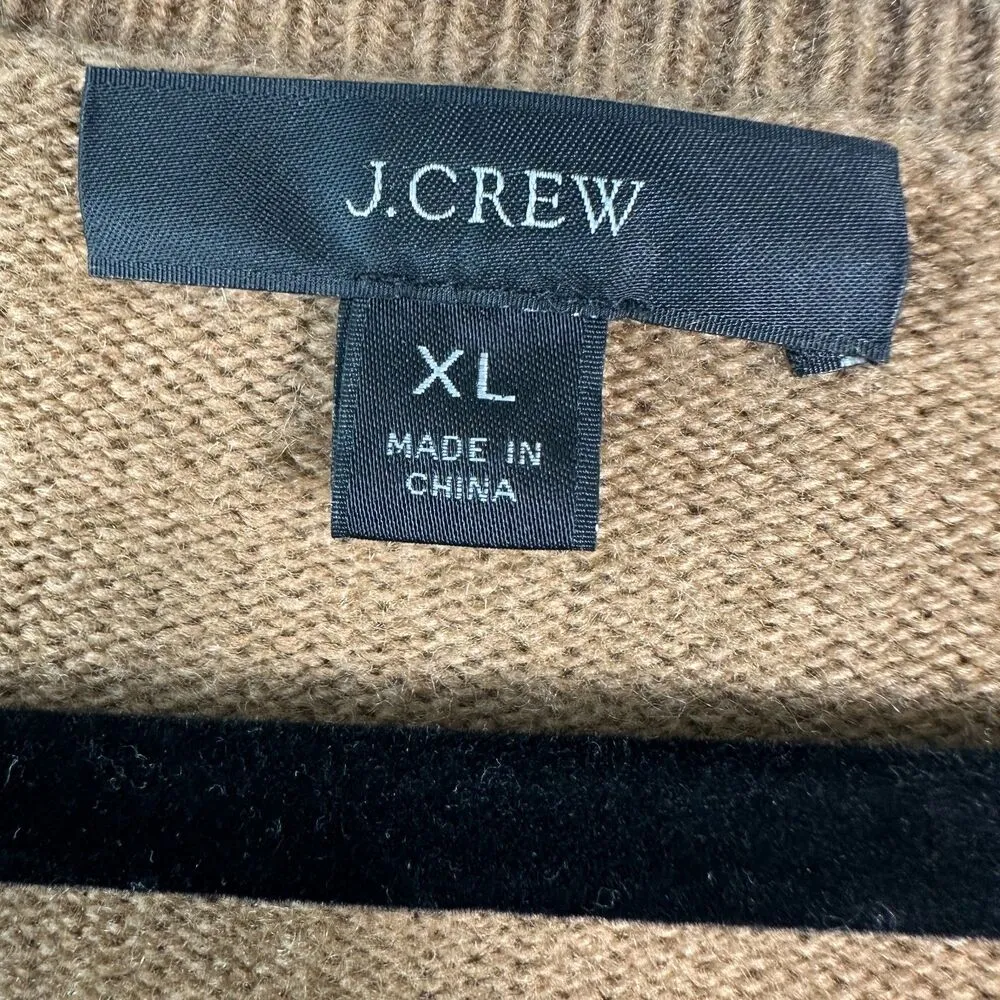 J. Crew Wool Cashmere Oversized Crewneck Sweater Beige BB407 Women's Size XL - Image 3