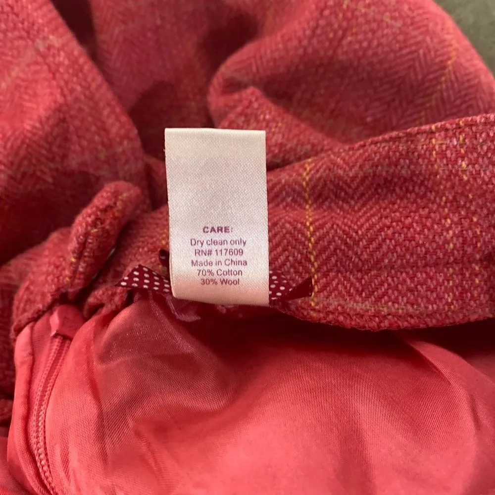 DOWNEAST Wool Plaid Pleated Skirt - Image 8