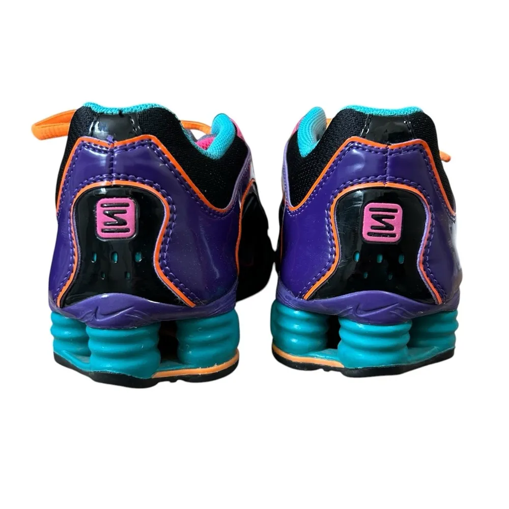 Nike Shox Navina 356918 038 Womens size 6.5 Black Turquoise Purple Sneakers Shoe - Image 4