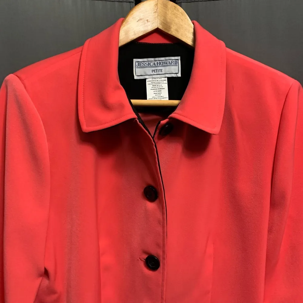 B28-Women's Jessica Howard Coral Blazer Jacket Size 10 Petite - Image 2