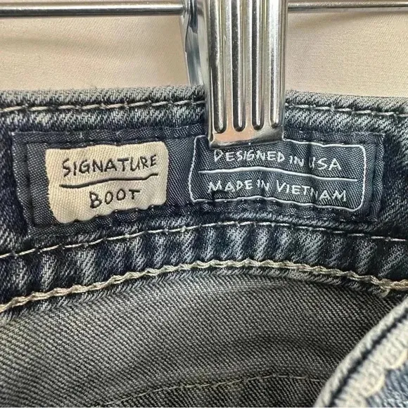 Miss Me Jeans Mid Rise Bootcut Embellished Back‎ Pockets Cropped Womens Sz 29 - Image 9