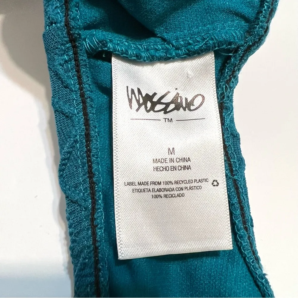Mossimo Textured Bow Front Bralette Bikini Top Tropical Teal NWOT M Size M - Image 9
