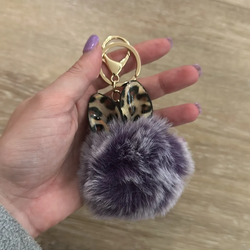 NWT cat ear purple keychain - Image 2