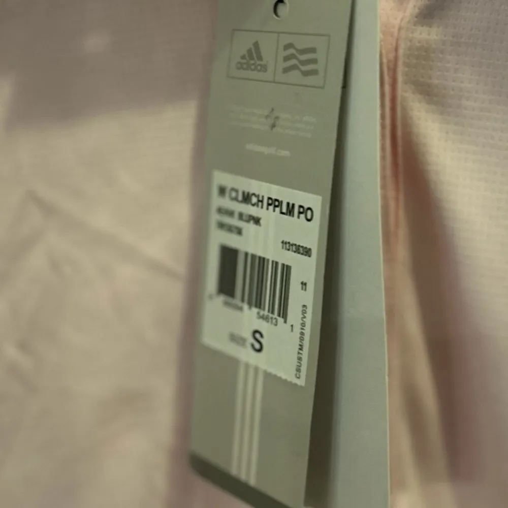 Adidas Women's Climachill Peplum Polo Shirt Pink‎ Size S Casual Summer - Image 8