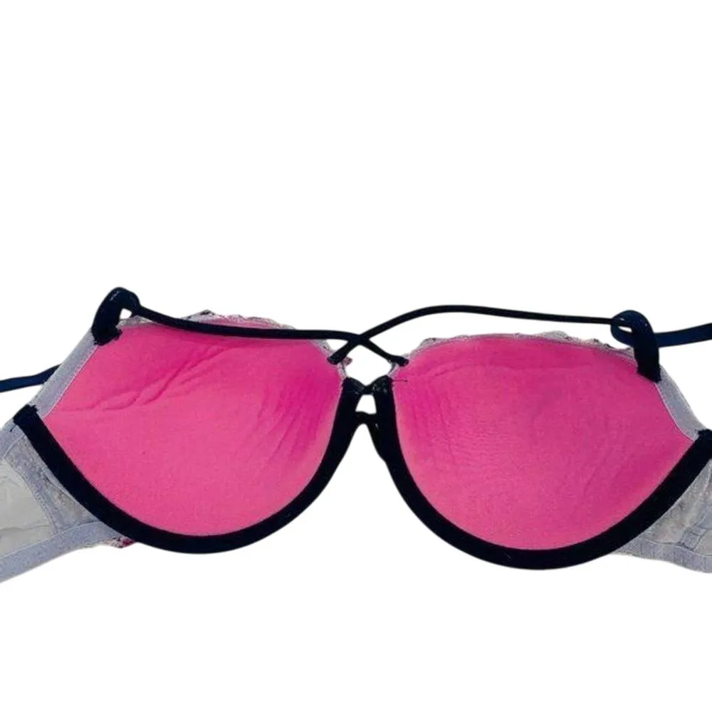 PINK Victoria Secret Date Strappy Push Up Floral Lace 32DD - Image 5