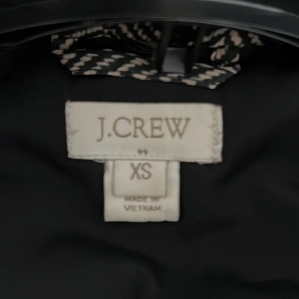 J Crew Vest Black and Cream with Gold Zipper Size XS - Image 8