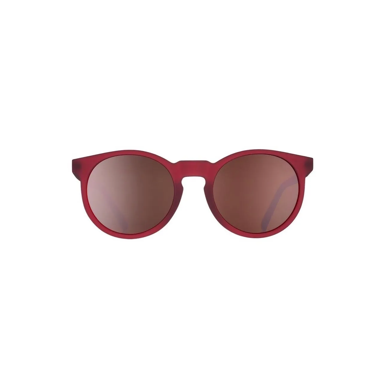 Goodr "I'm Wearing Burgundy?" Sunglasses Matte Burgundy Round Lens UV Protection Red - Image 9