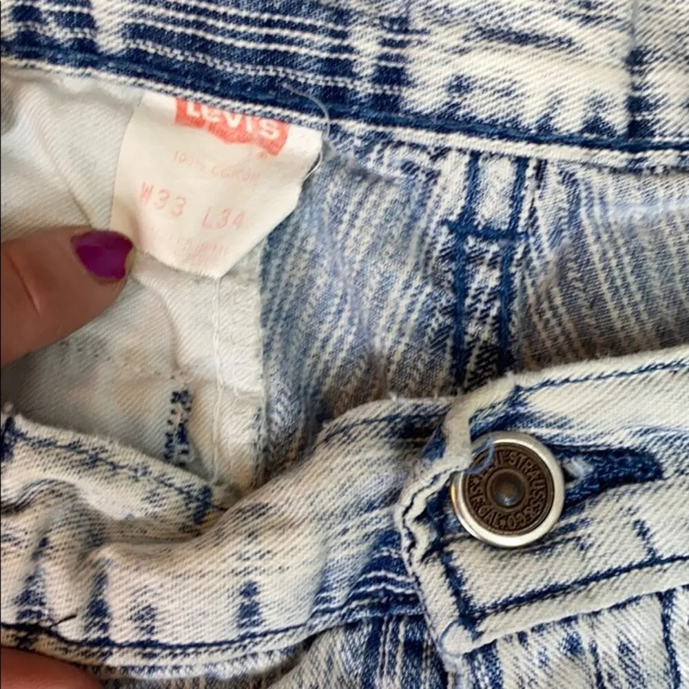 Vintage Levi’s High Waisted Acid Wash Jeans - Image 5