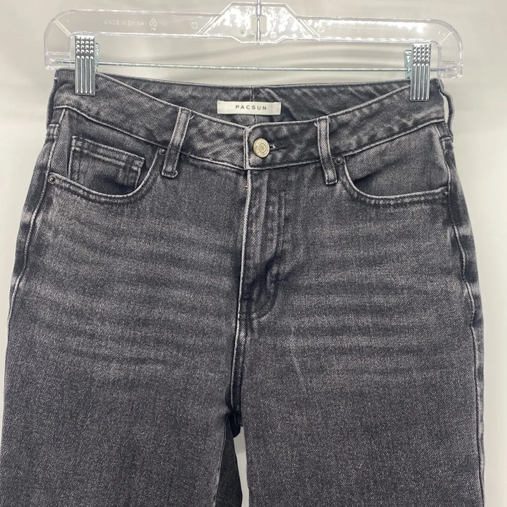 PacSun mom jean high waisted black gray straight leg school every day casual - Image 2