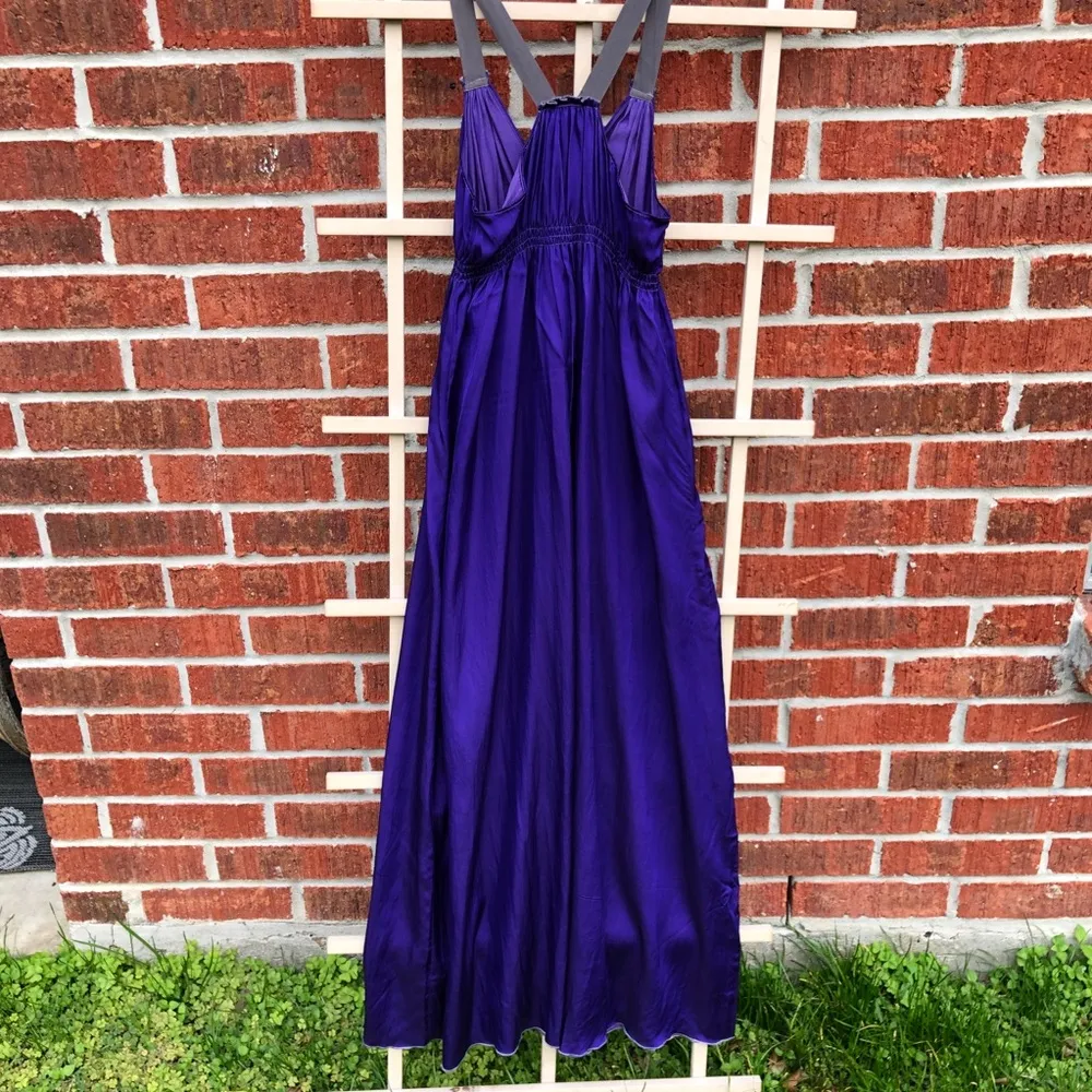 Purple silky rayon cotton maxi dress - Image 6