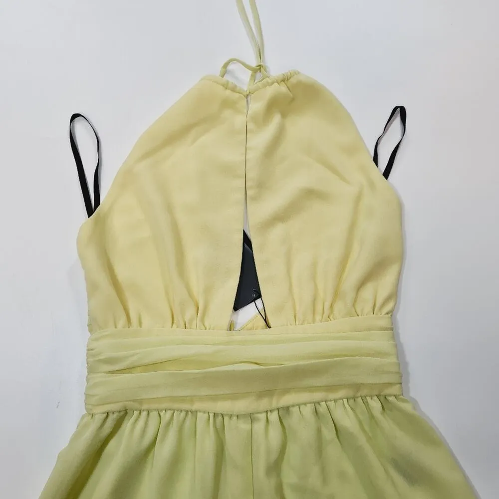 NBD Indira Jumpsuit in Pastel Yellow XS - Image 4