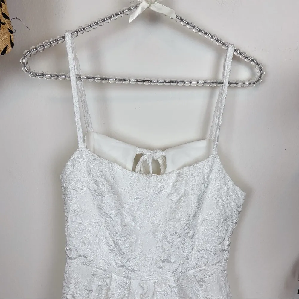 J.ING Back Tie Mini White Dress - Image 6