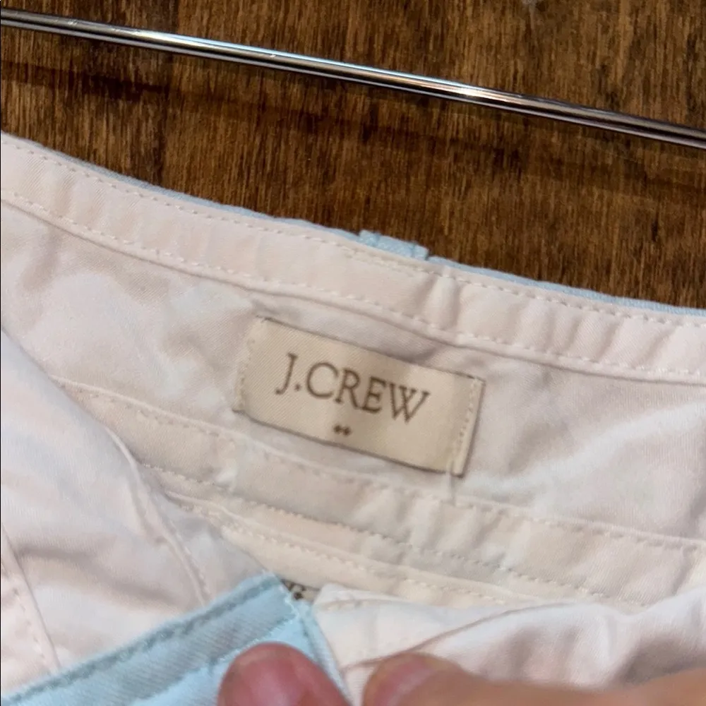 J CREW Pastel Blue 100% Birdseye Cotton Shorts Size 6 - Image 7