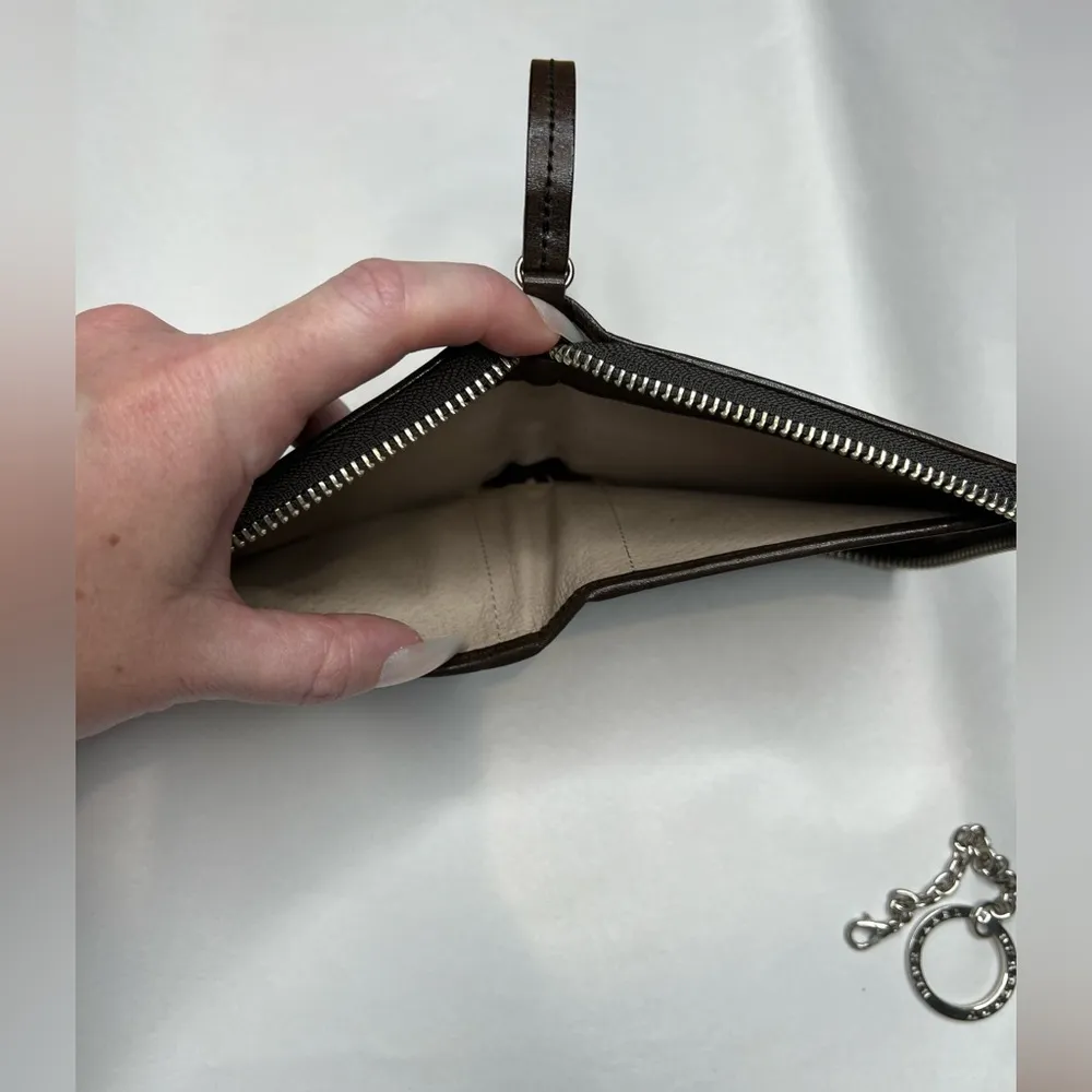 EUC/Like New Rare Burberry Blue Label Zip Canvas and Leather Wallet w top handle - Image 12