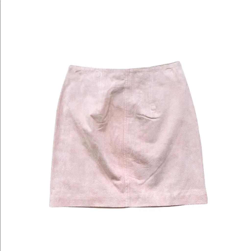 NWT Blank NYC  100% Leather Skirt In Pink Pearl SZ-26 - Image 6