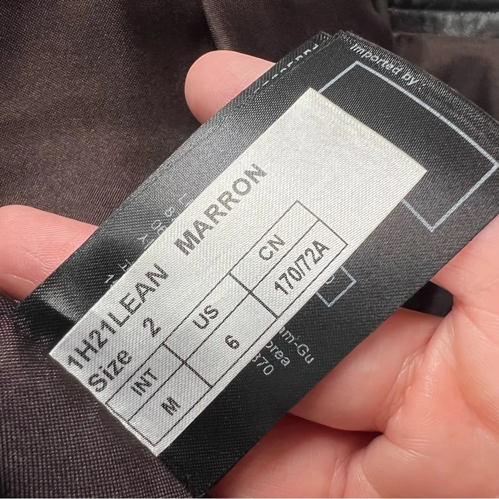 Ba&sh Leandro Leather shorts brown sz 6 - Image 7