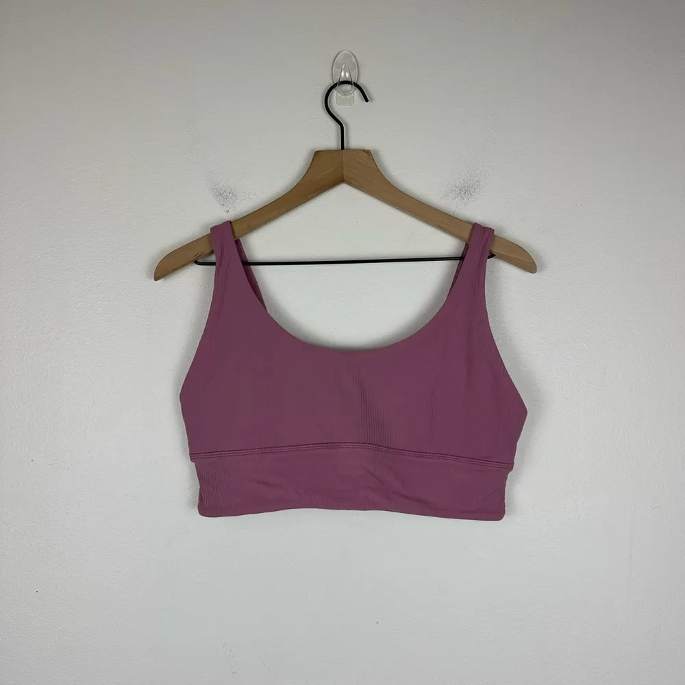 Lululemon Pink Align Ribbed Bra *Light Support A/B Cup Sport Bra Sz 12 - Image 3