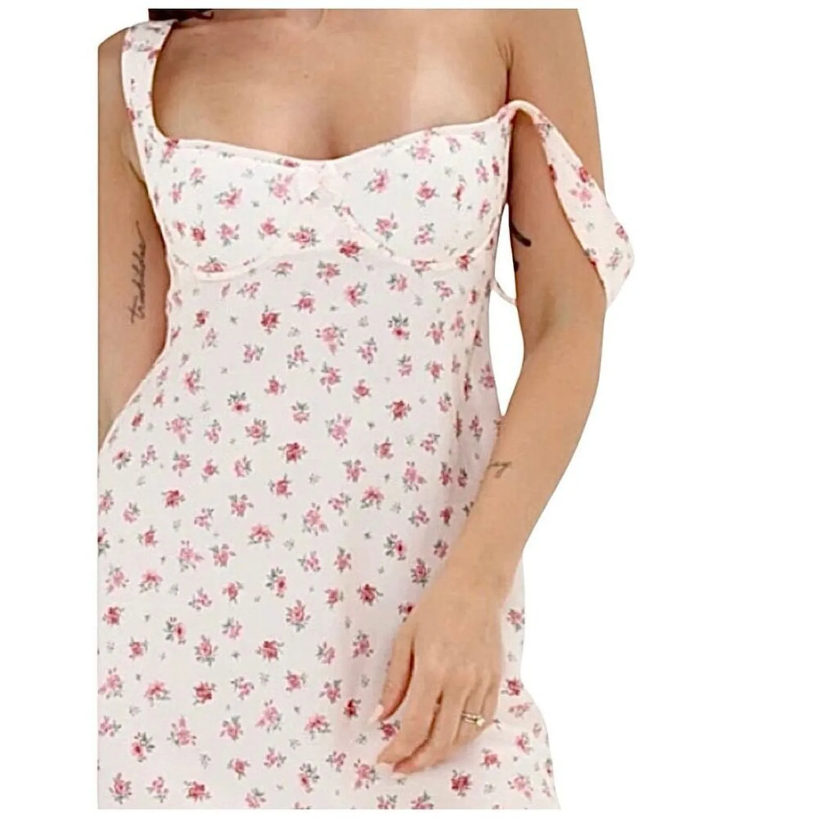 Rumored‎ Loverboy Mini Dress Candied Carnation LARGE Sweetheart Croquette Pink - Image 3