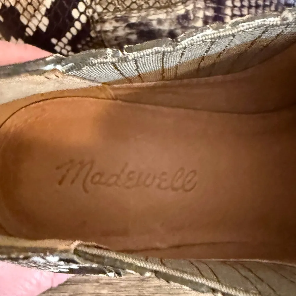 Madewell Sonia Leather Python Snake Embossed Ankle Boots Booties Woman’s Size 7 - Image 12