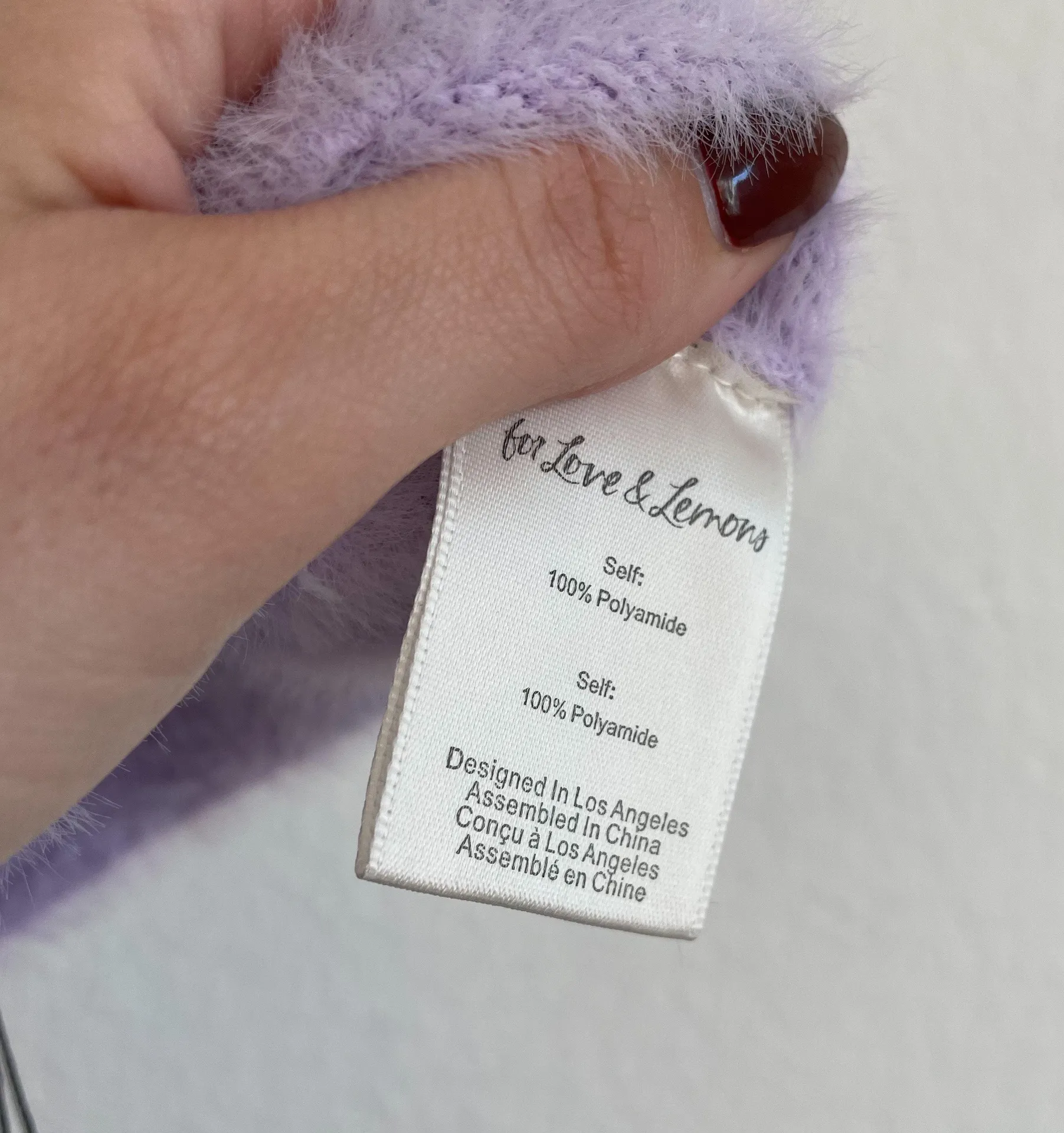 For Love & Lemon Lilac Fuzzy Cropped Tank Top  - Image 9