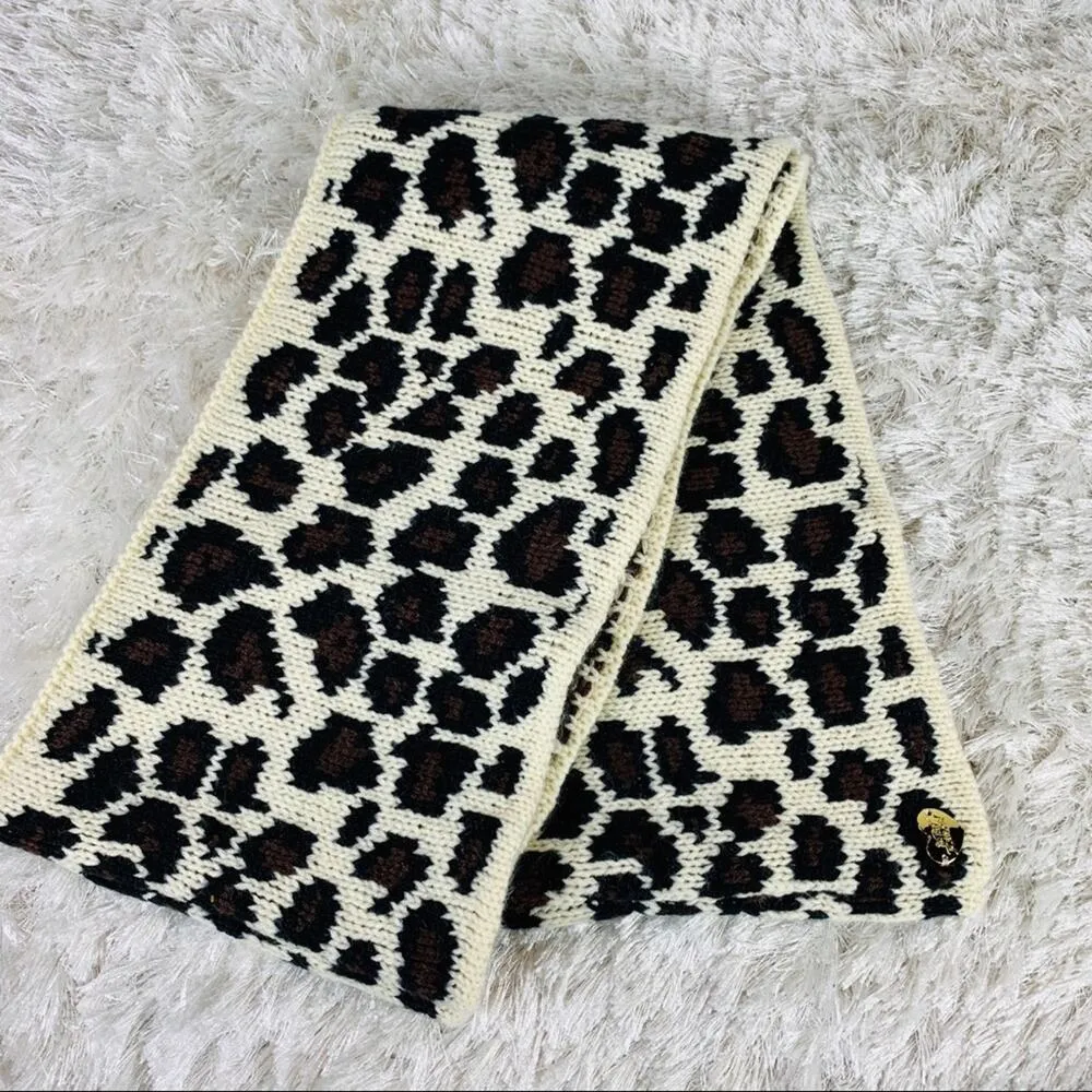 Betsey Johnson Leopard Cheetah Print Infinity Knit Scarf - Image 3