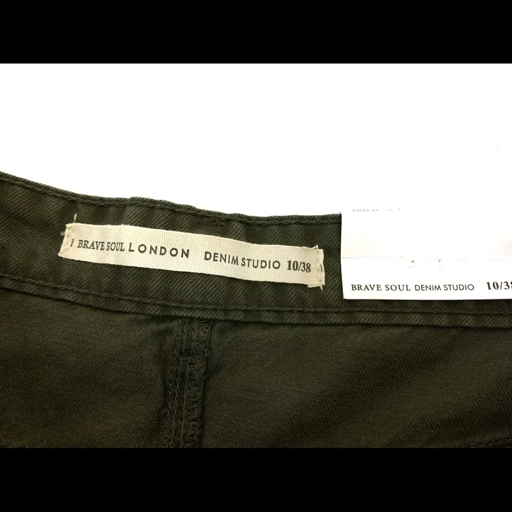 NWT ASOS Brave Soul London "Brett" Army Green Denim Hip Tease Mini Skirt - Image 6