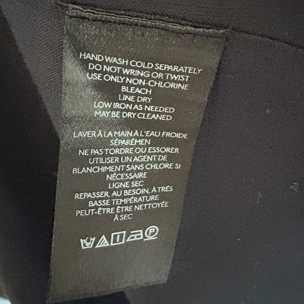 Anthropologie Womens Size 8 Navy Blue Striped Button Up 100% Linen Coastal Chic - Image 8