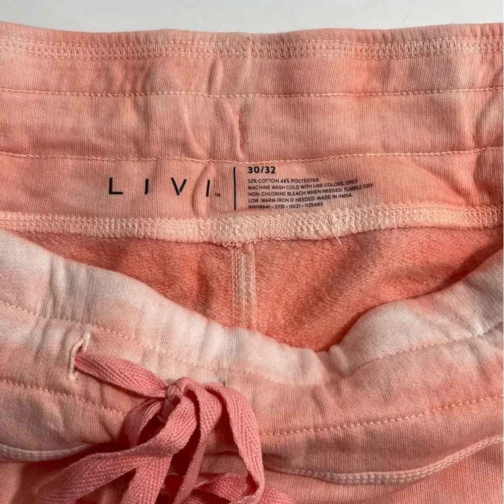 NWT Lane Bryant Livi Sweatpants Cropped Capris Pink Blue Tie Dye Plus Size 30/32 - Image 3