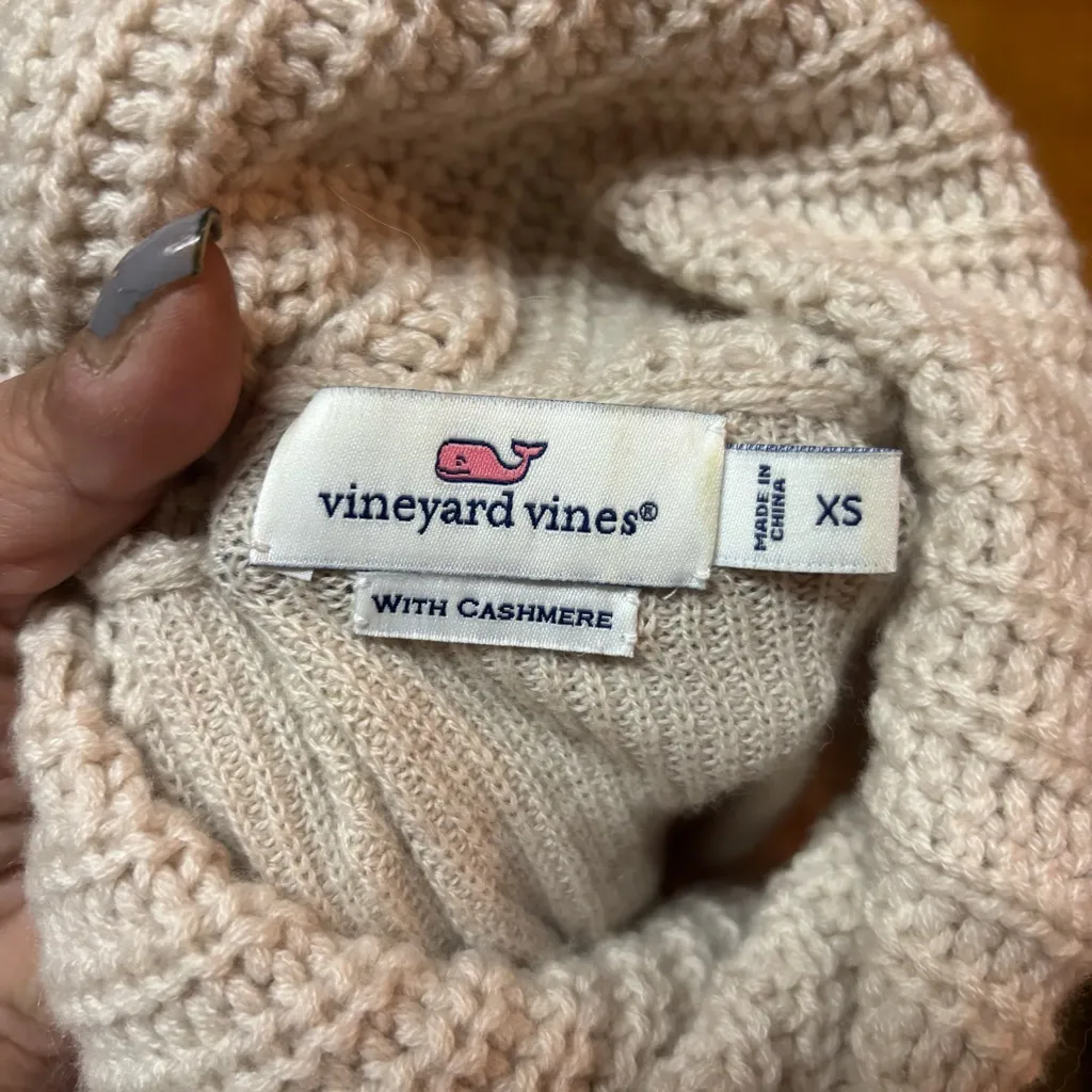 Vineyard Vines Wool Cashmere Preppy Luxury Regency Fisherman Coastal Sweater XS - Image 6