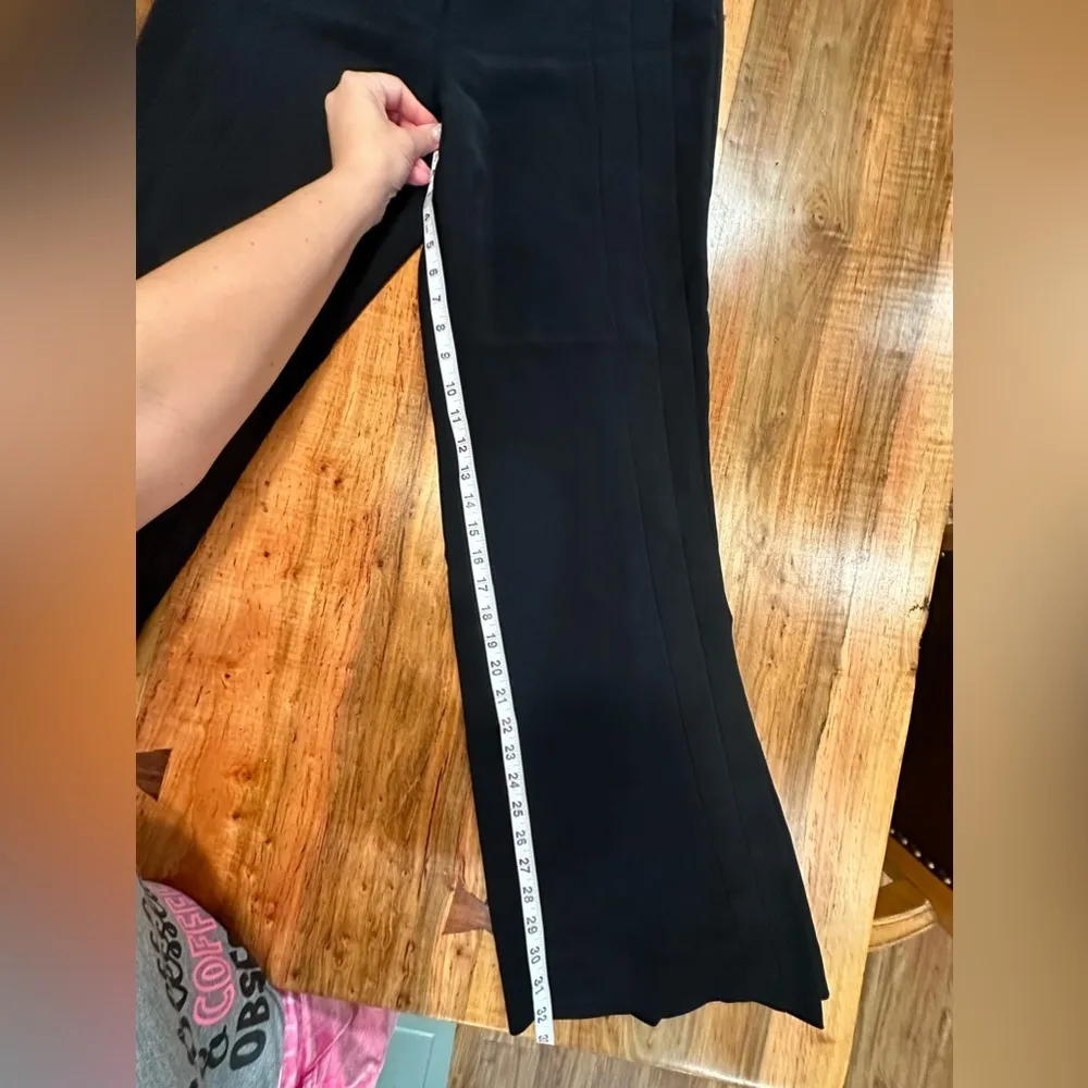INC International Concepts Black Flair Trousers Pants Plisse Size 12 - Image 8