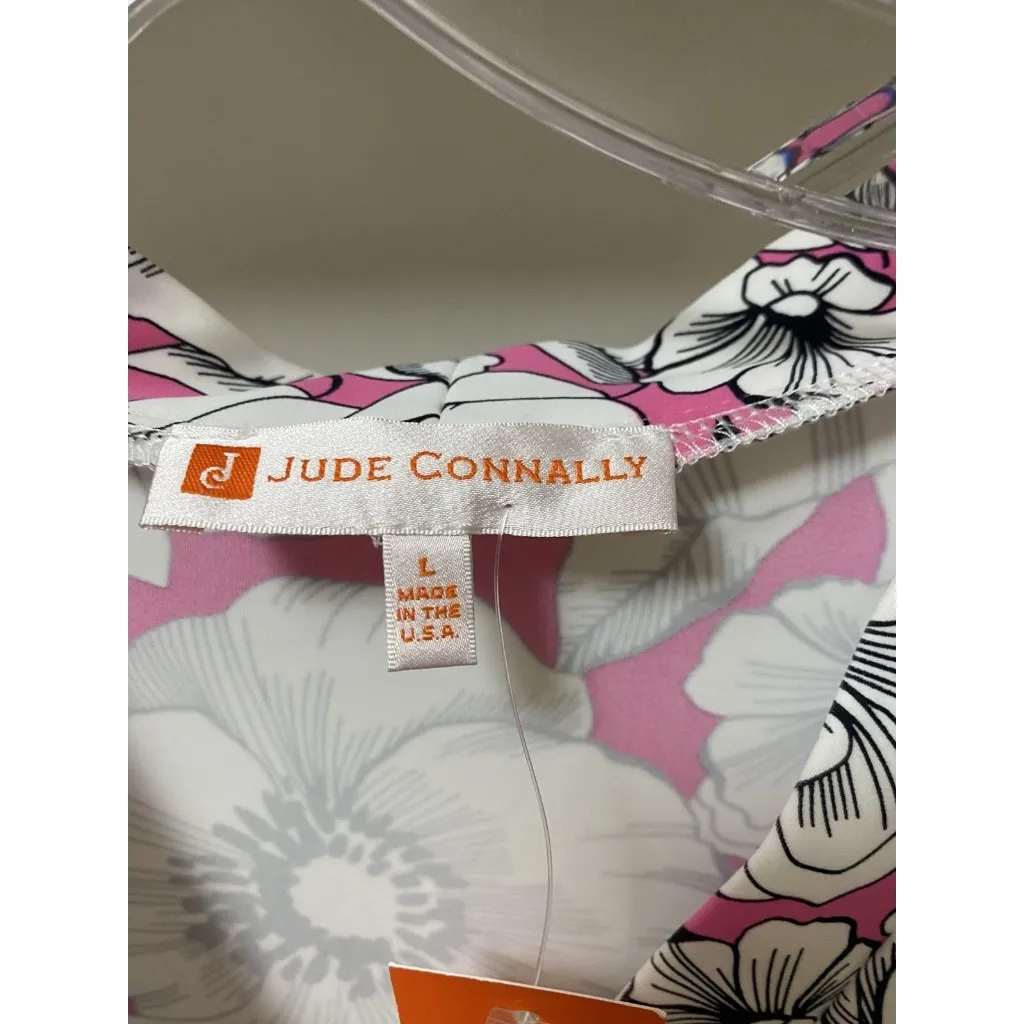 Jude Connally Dress Womens Large Pink Maggie Perennial Garden Peony Made USA NWT - Image 3