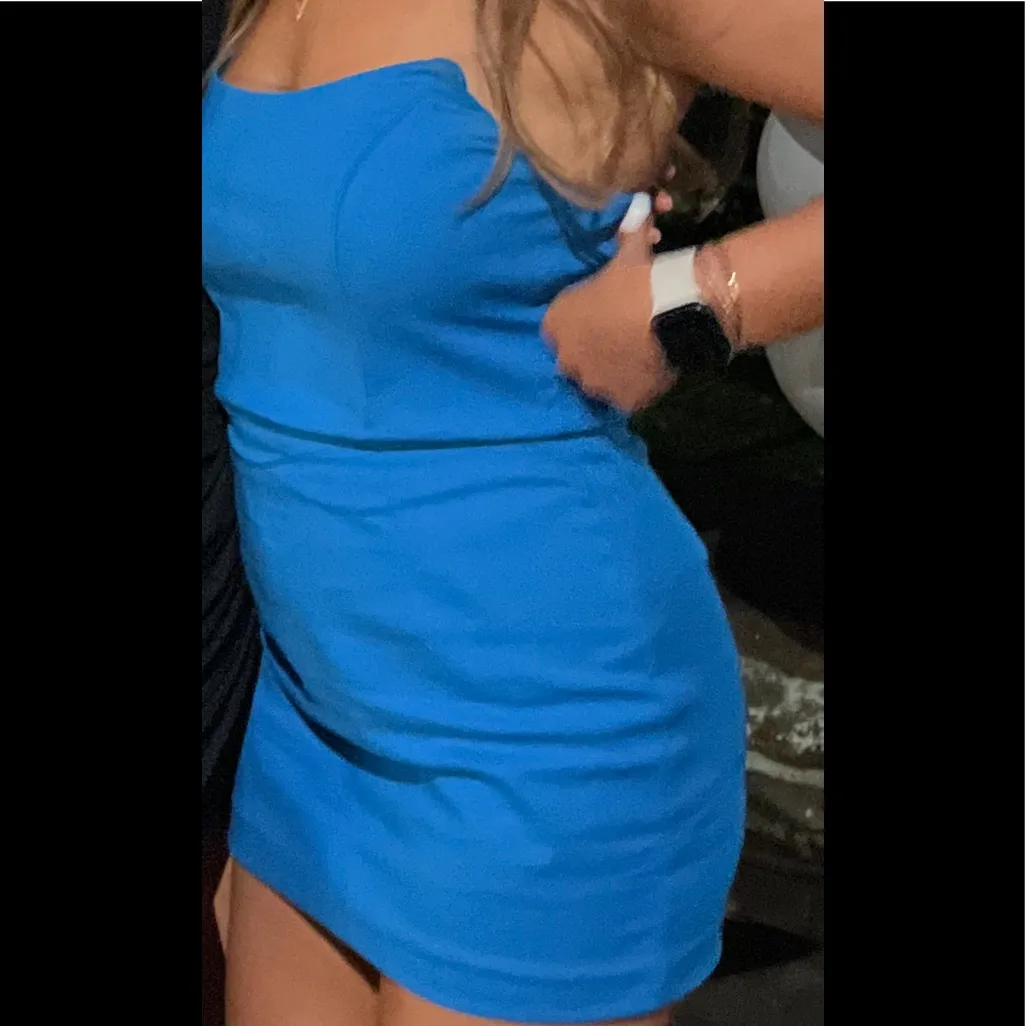 blue princess Polly strapless mini dress - Image 2