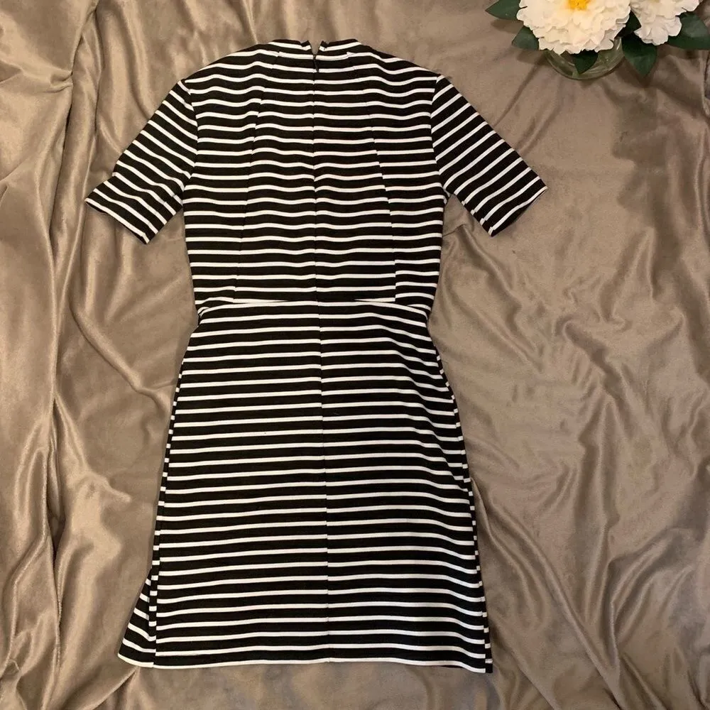 Topshop striped faux wrap dress - Image 2