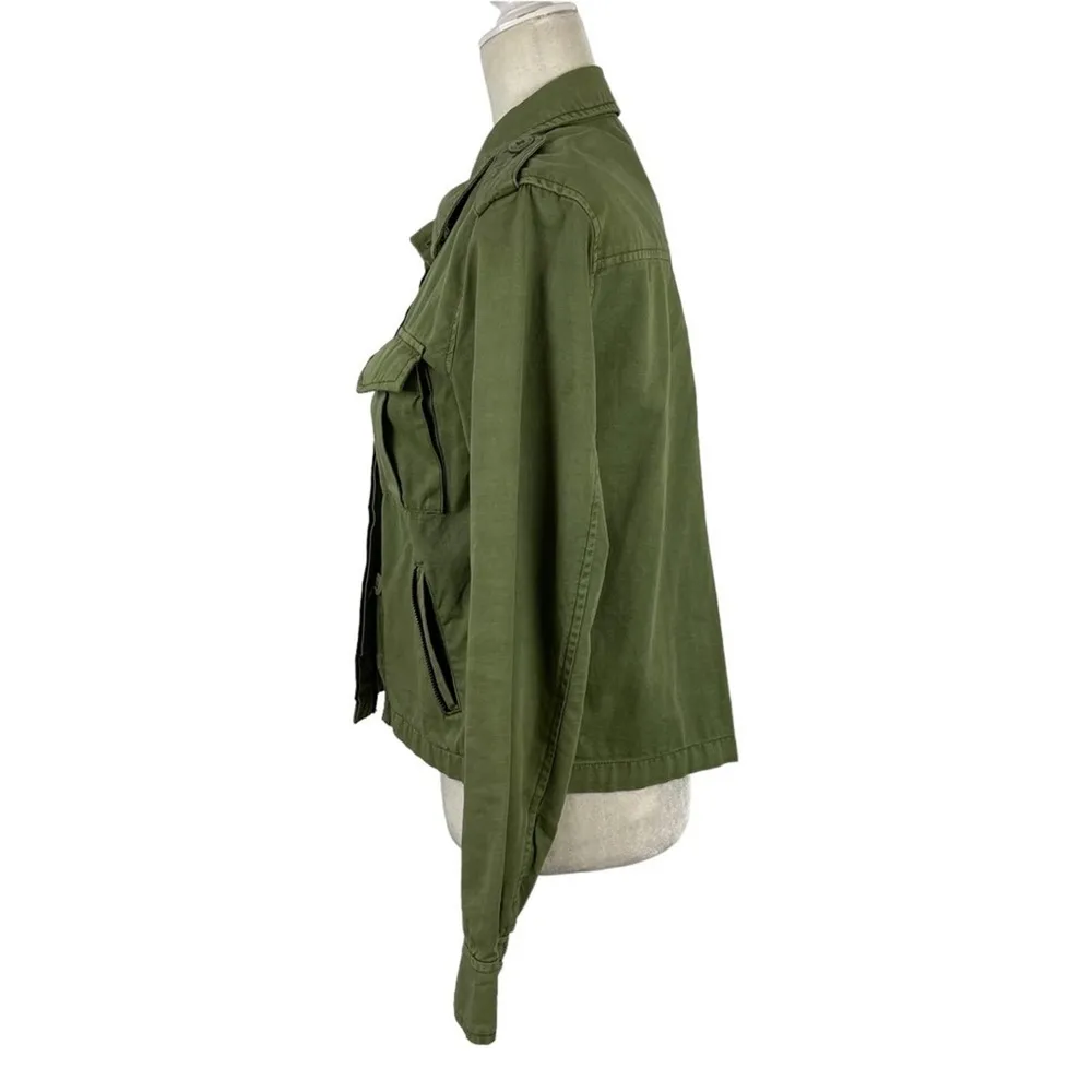 Sanctuary Utility Habitat Military Green Denim Jacket in Cactus 100% Cotton XS - Image 8