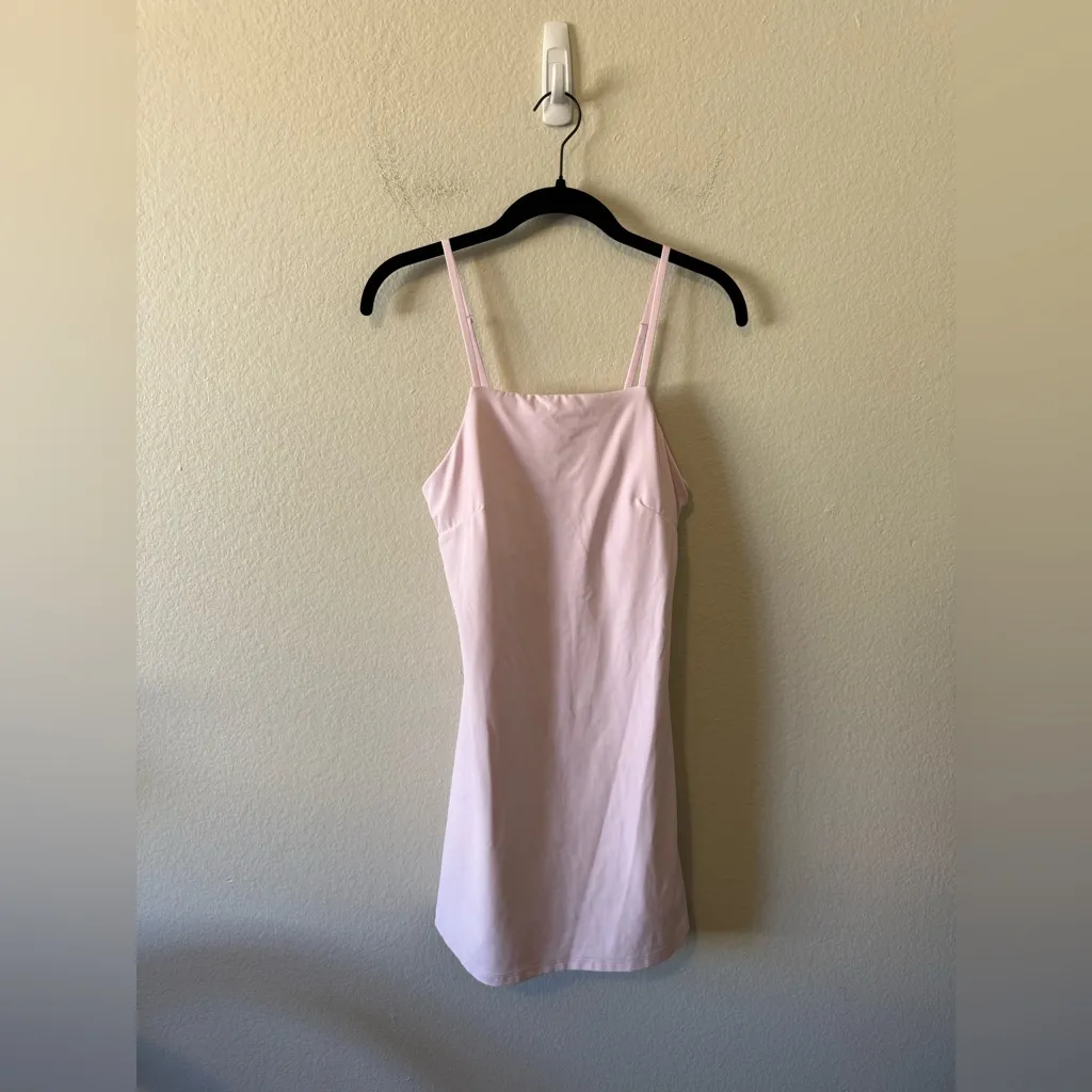 Lululemon Align Side-Slit Cami Strap Dress Pink Organza Size 8 Pickleball Yoga - Image 4