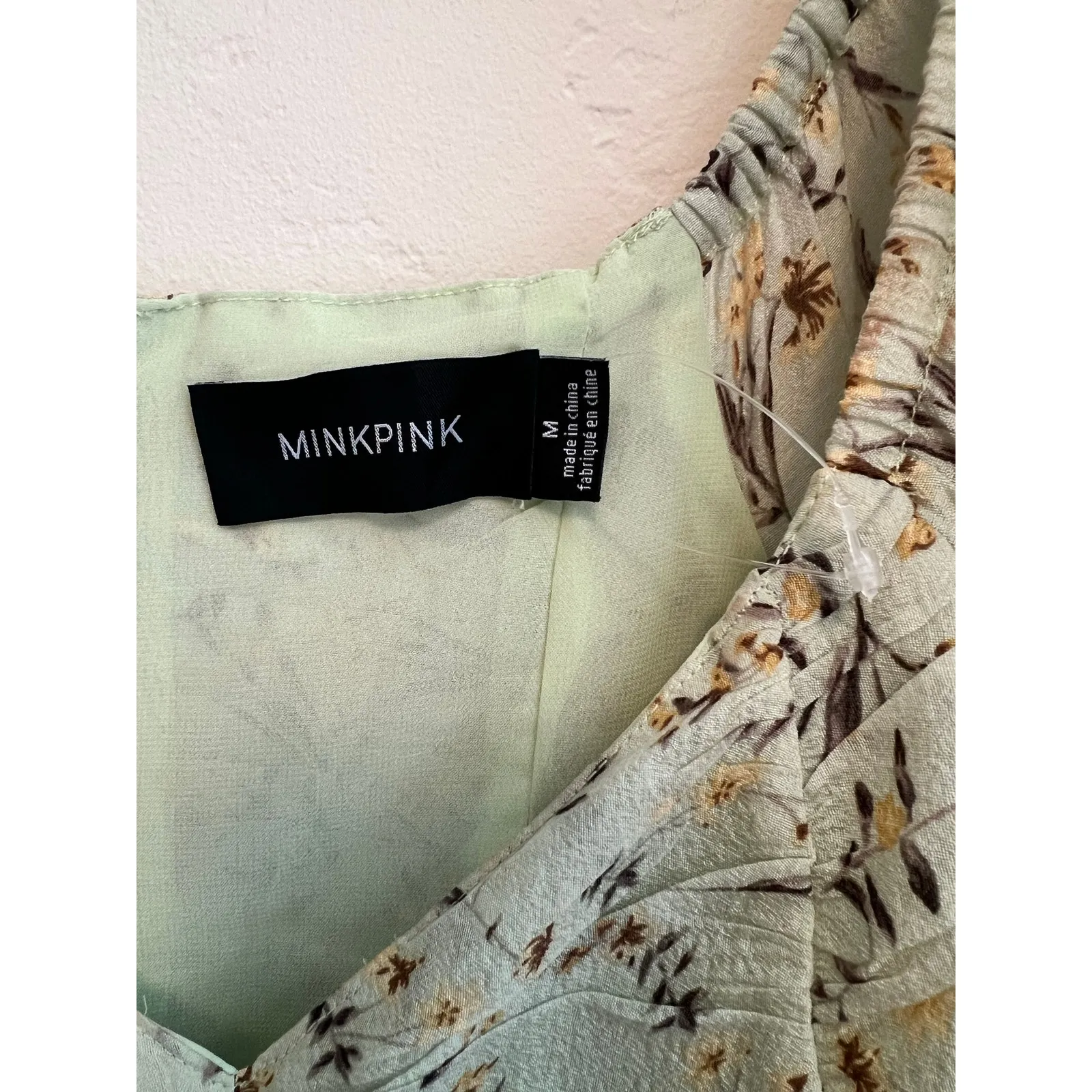 MINKPINK Olla Mini Dress in Multi Floral Green Revolve Size: 
Medium NWOT - Image 7