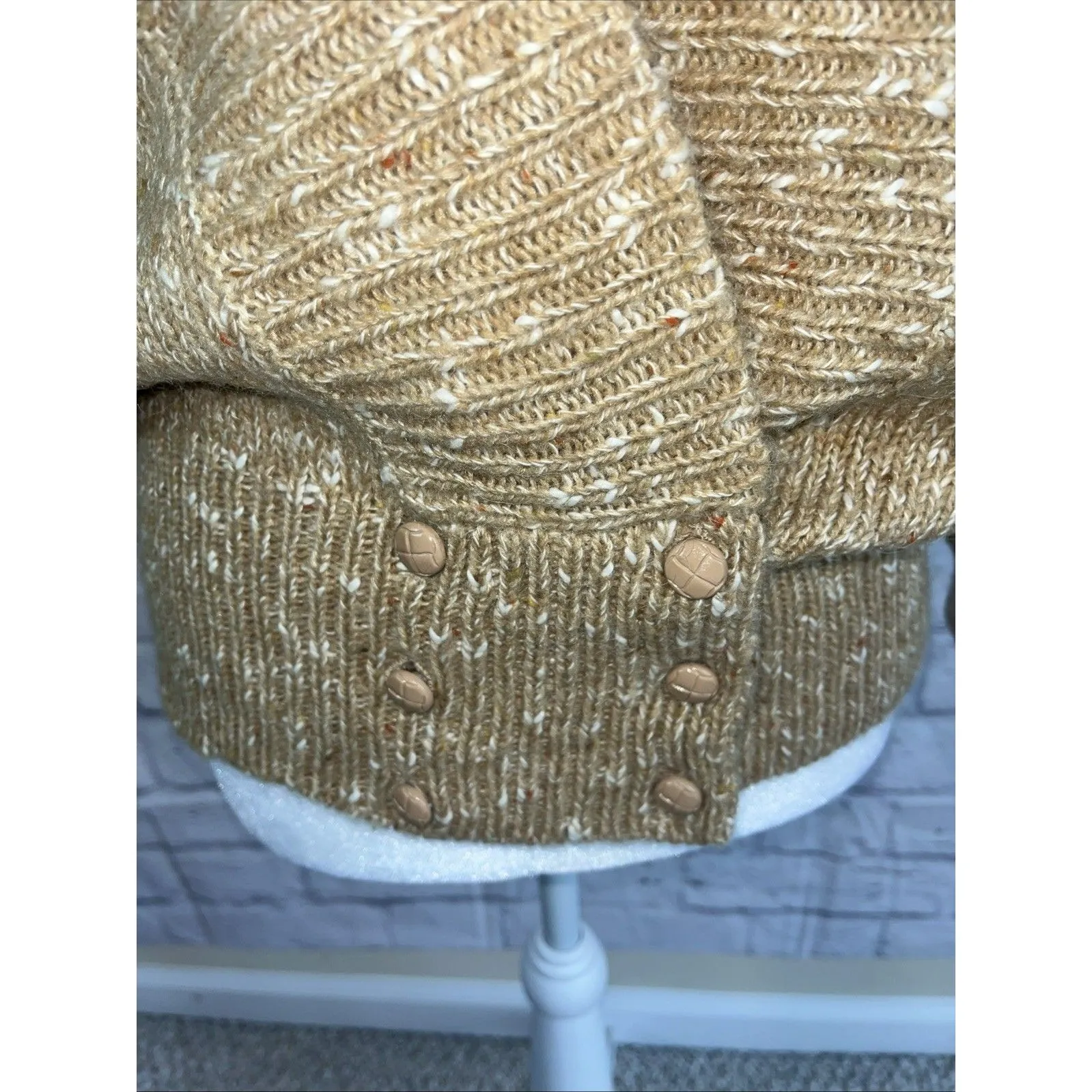 Rosebud Vintage 80s Women’s Coastal Grandma Cardigan Wool Blend Sweater Size L - Image 6