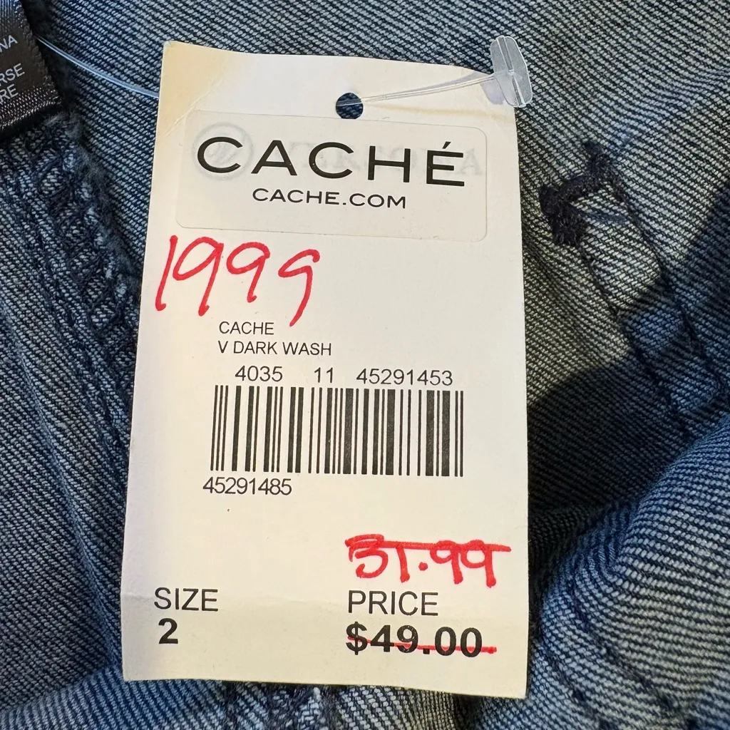 NWT Vintage CACHE’ Sailor Style Wide Leg Cargo Pocket Shorts Brass Buttons Sz 2 - Image 8