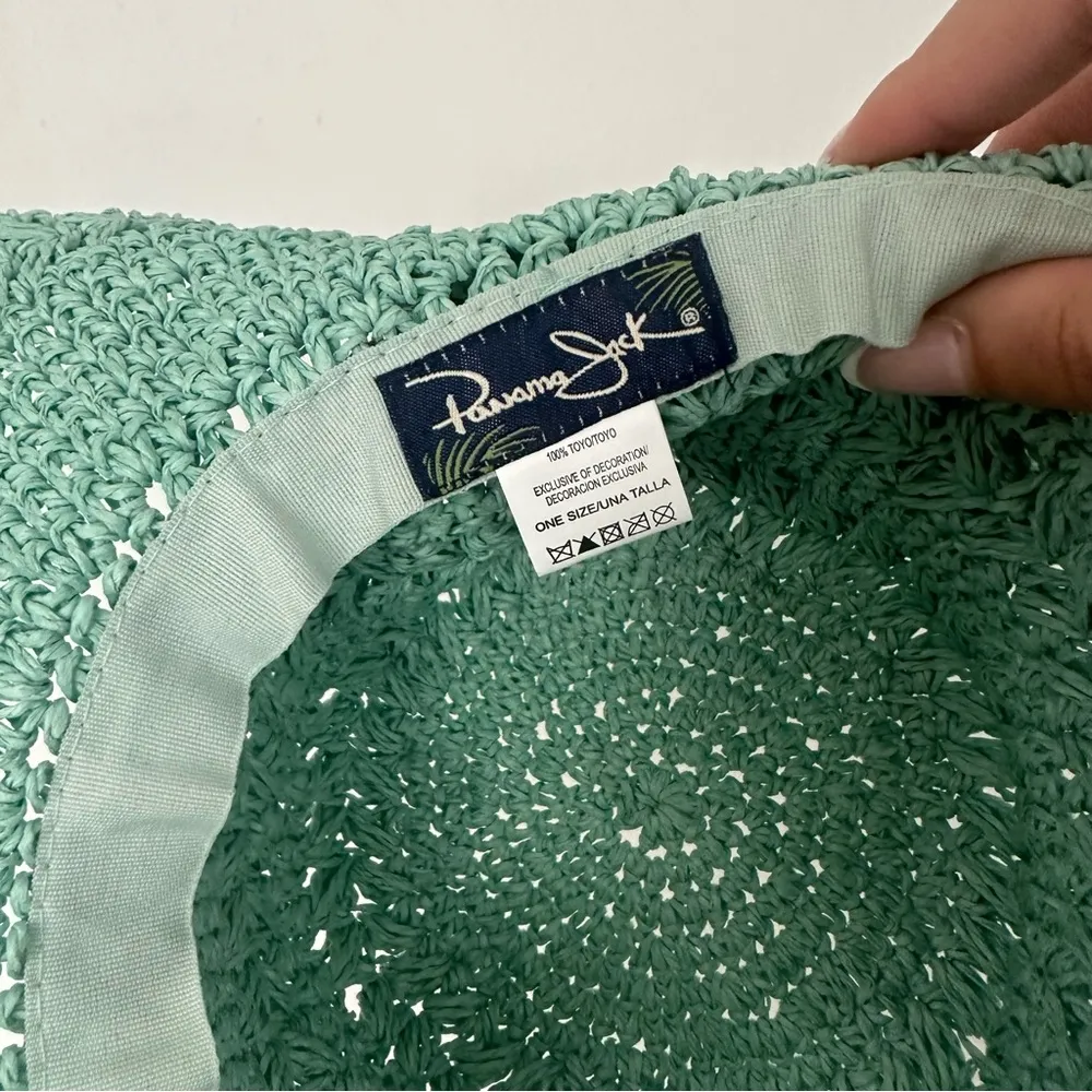 Panama Jack Green Wide-Brimmed Sun Hat - Image 3